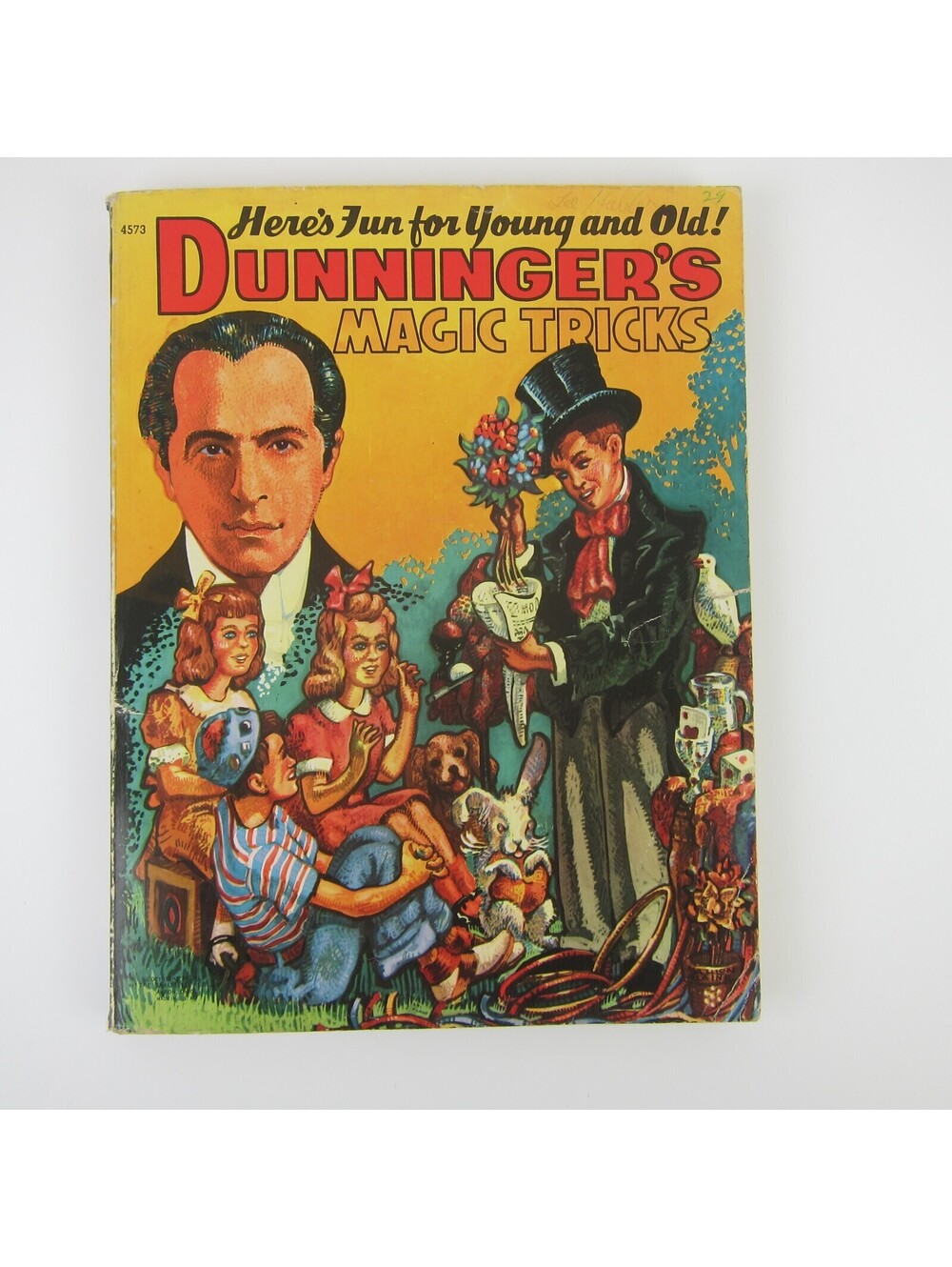 Dunninger's Book of Magic Tricks Illustrated Paperback Saalfield Vintage 1951
